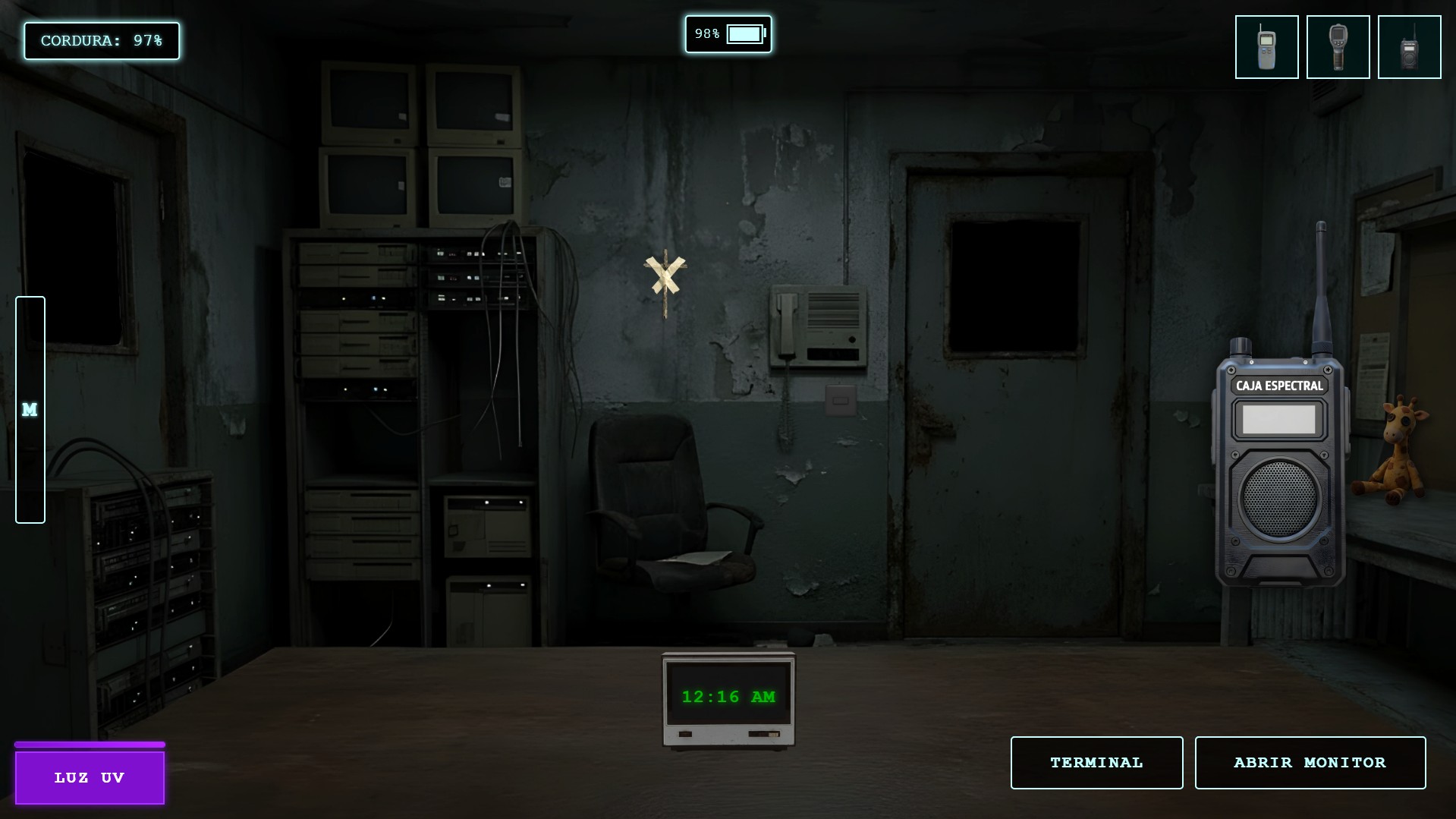 Caja espectral y cruz